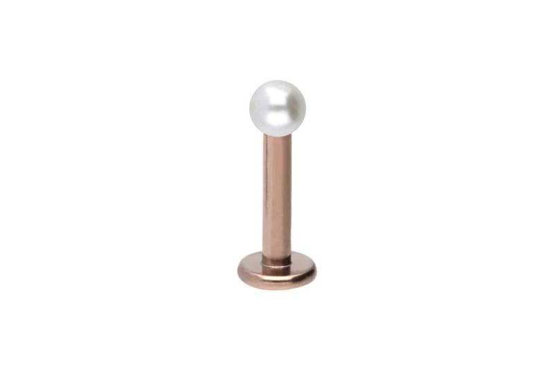 Chirurgenstahl Labret SYNTHETISCHE PERLE von Piercingline