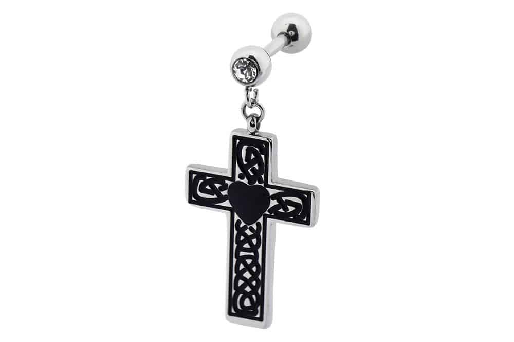 Chirurgenstahl Ohrpiercing KREUZ ++SALE++ von Piercingline