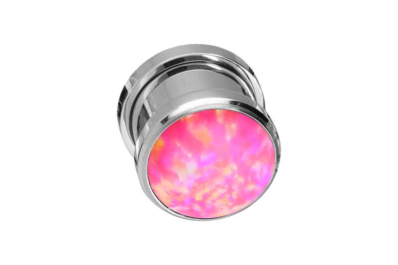 Chirurgenstahl Plug SYNTHETISCHER OPAL ++SALE++ von Piercingline