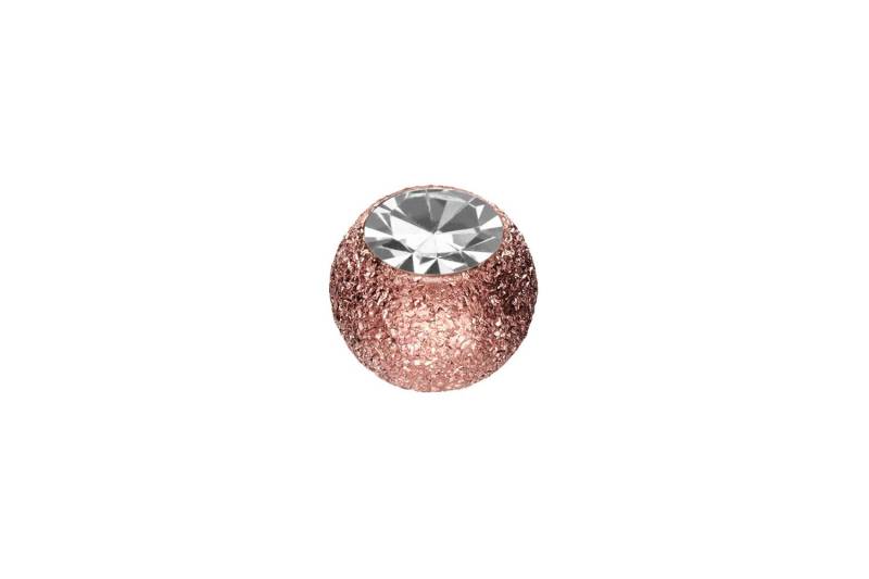 Chirurgenstahl Schraubkugel DIAMANTOPTIK + KRISTALL von Piercingline