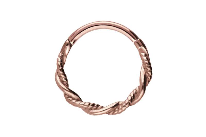 Chirurgenstahl Segmentring Clicker DOPPELT GEDREHT von Piercingline