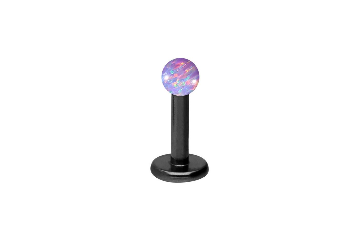 PIERCINGLINE Piercing-Set Titan Labret SYNTHETISCHER OPAL (Labrets / 1 Stk) von Piercingline