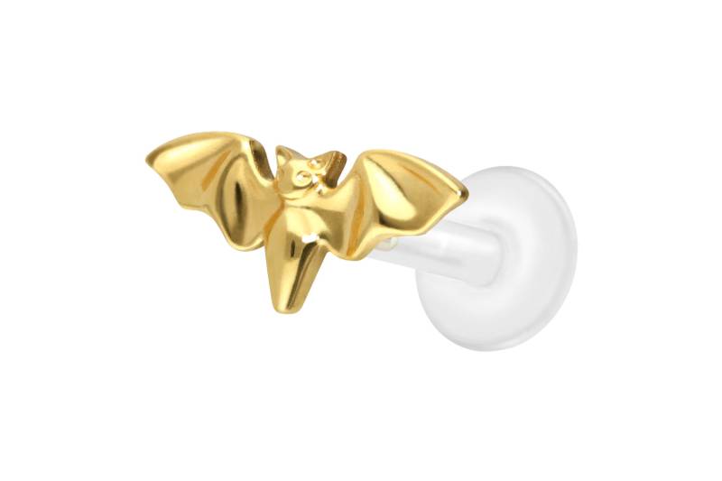 PTFE Labret mit Innengewinde + Titan-Aufsatz FLEDERMAUS von Piercingline