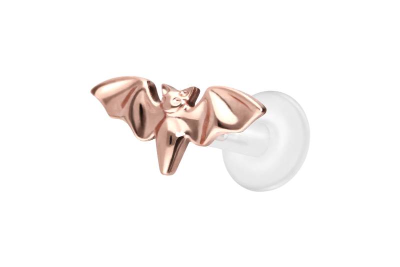 PTFE Labret mit Innengewinde + Titan-Aufsatz FLEDERMAUS von Piercingline