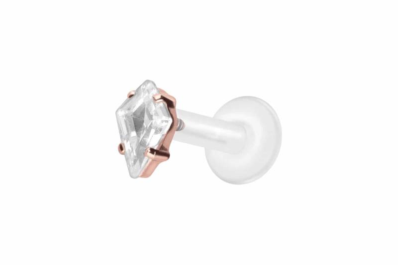 PTFE Labret mit Innengewinde + Titan-Aufsatz KRISTALLRAUTE von Piercingline