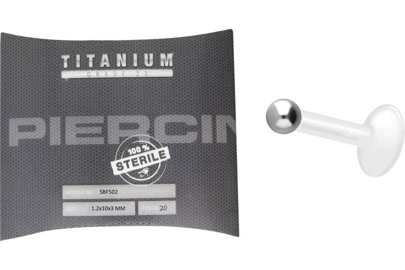 Sterilisiertes PMFK Labret + TITAN-KUGEL von Piercingline