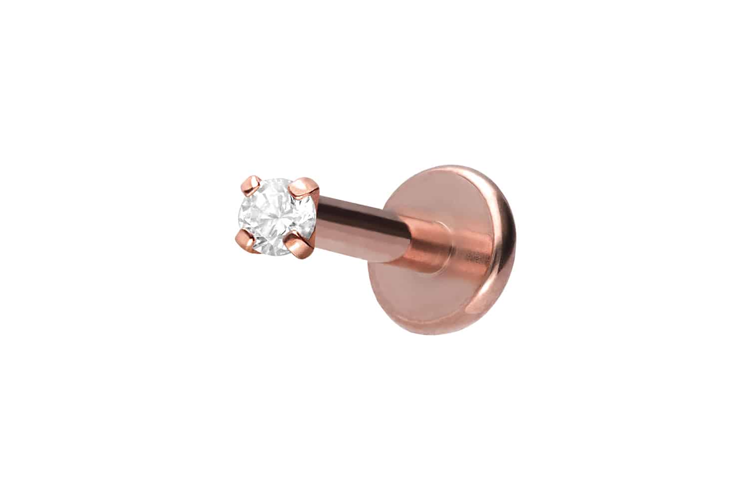 Titan Labret mit Innengewinde EINGEFASSTER KRISTALL von Piercingline