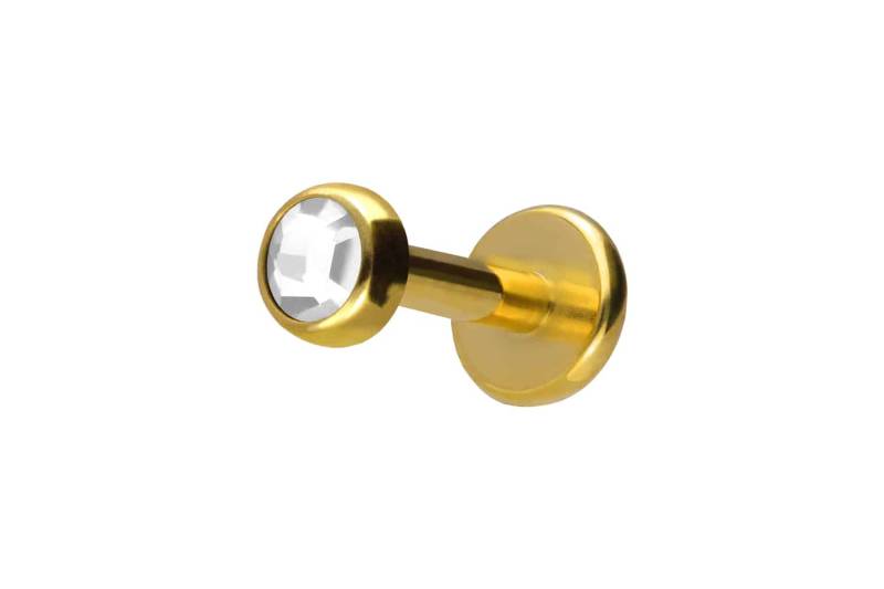 Titan Labret mit Innengewinde KRISTALLDISC von Piercingline