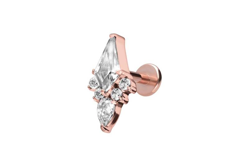Titan Labret mit Innengewinde KRISTALLSCHILD von Piercingline