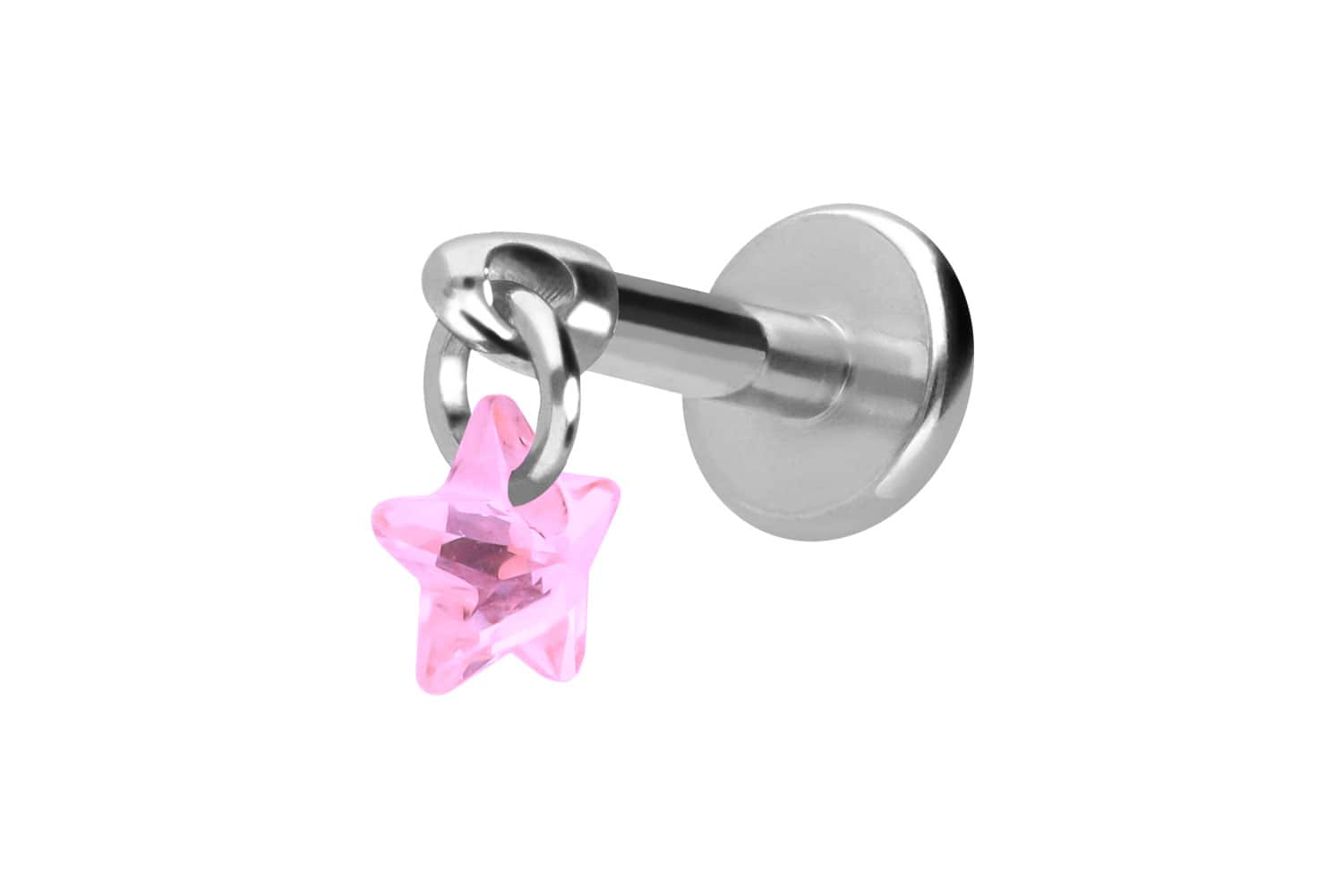 Titan Labret mit Innengewinde KRISTALLSTERN von Piercingline