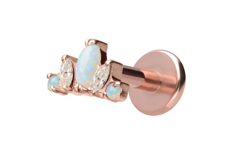 Titan Labret mit Innengewinde LOTUSBLÜTE von Piercingline