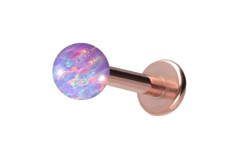 Titan Labret mit Innengewinde SYNTHETISCHER OPAL von Piercingline
