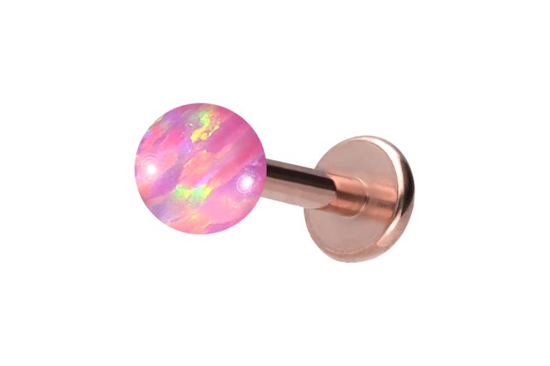 Titan Labret mit Innengewinde SYNTHETISCHER OPAL von Piercingline