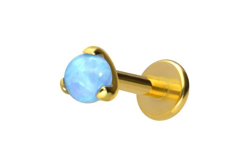 Titan Labret mit Innengewinde SYNTHETISCHER OPAL von Piercingline