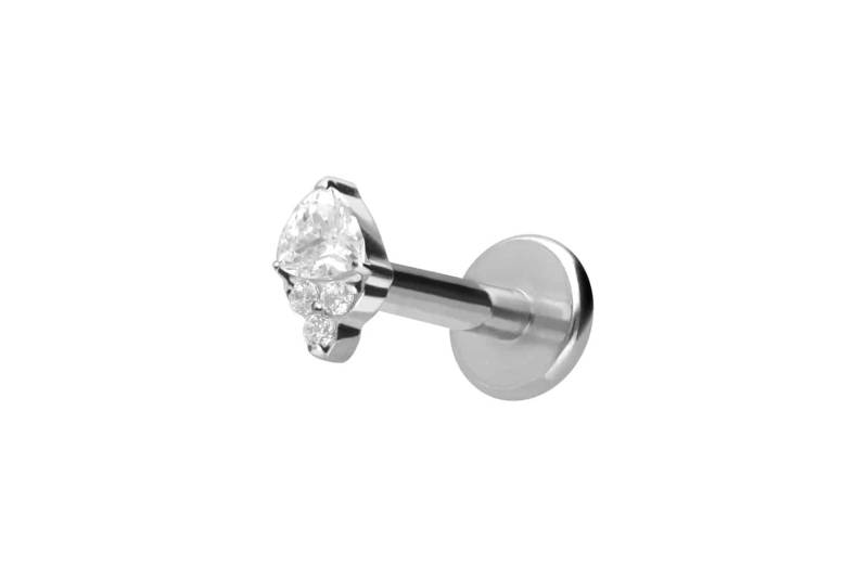 Titan Labret mit Push Fit EINGEFASSTE KRISTALLE von Piercingline