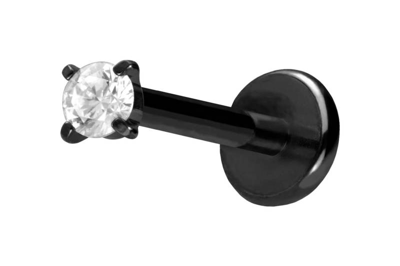 Titan Labret mit Push Fit EINGEFASSTER KRISTALL von Piercingline
