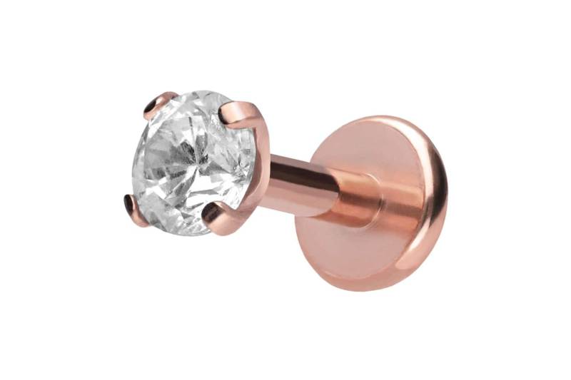Titan Labret mit Push Fit EINGEFASSTER KRISTALL von Piercingline