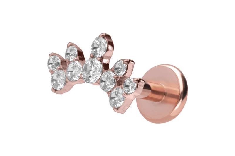 Titan Labret mit Push Fit KRISTALLBOGEN von Piercingline