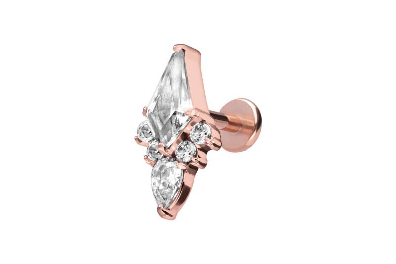 Titan Labret mit Push Fit KRISTALLSCHILD von Piercingline