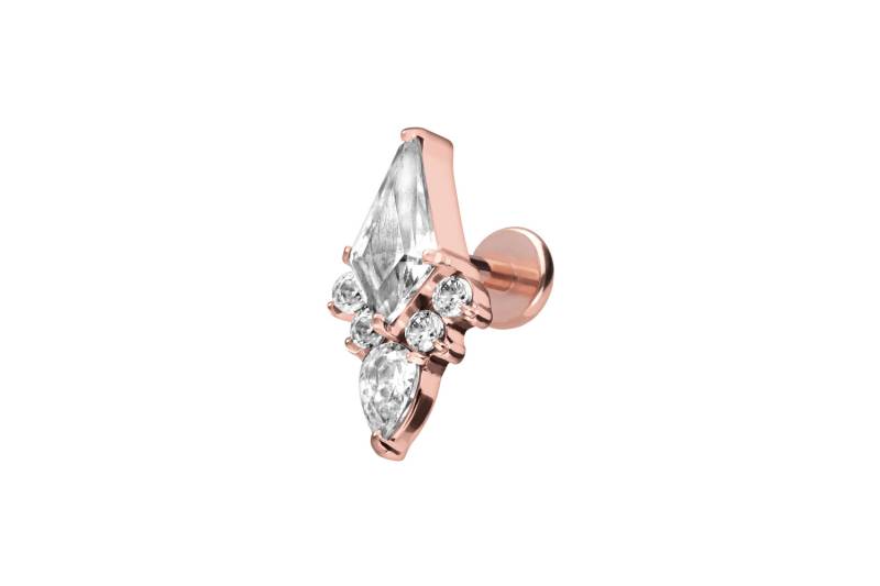 Titan Labret mit Push Fit KRISTALLSCHILD von Piercingline