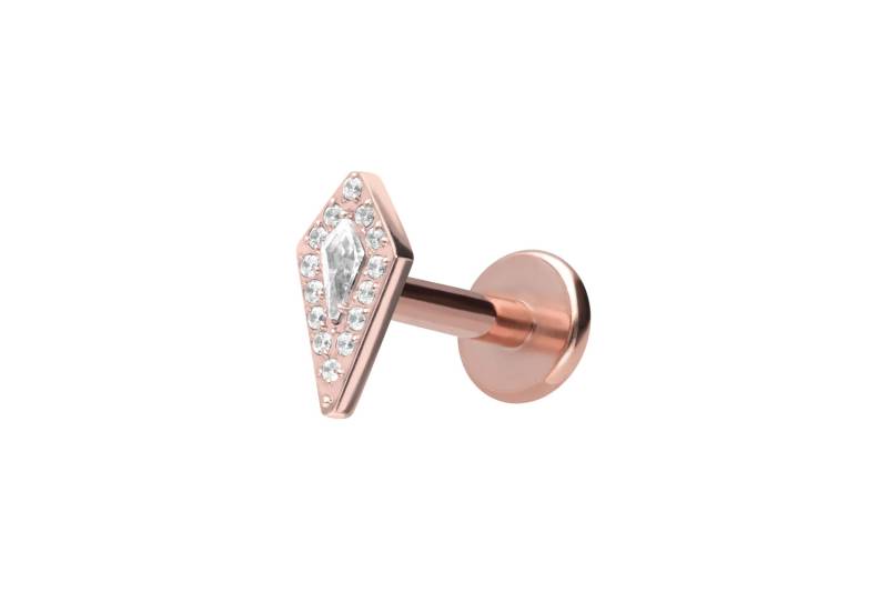 Titan Labret mit Push Fit KRISTALLSCHILD von Piercingline