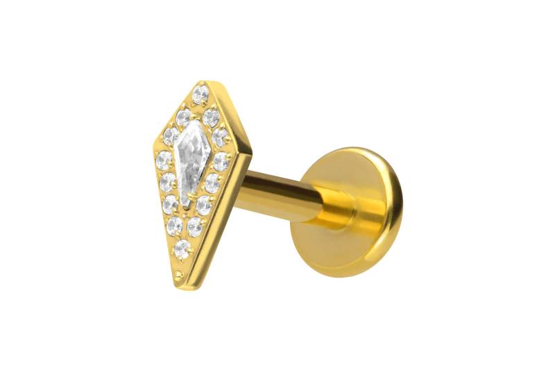 Titan Labret mit Push Fit KRISTALLSCHILD von Piercingline