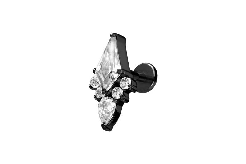Titan Labret mit Push Fit KRISTALLSCHILD von Piercingline