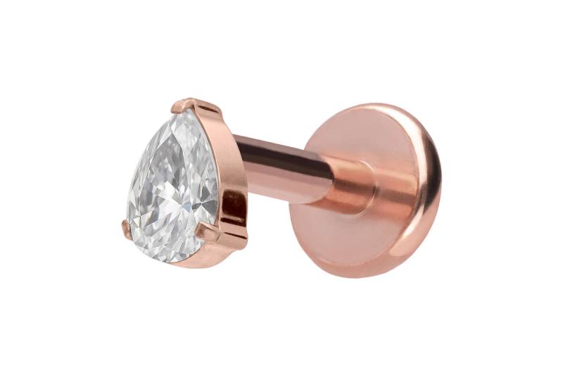 Titan Labret mit Push Fit KRISTALLTROPFEN von Piercingline