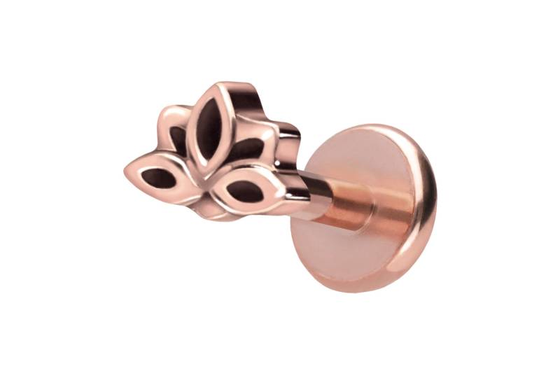 Titan Labret mit Push Fit LOTUSBLÜTE von Piercingline