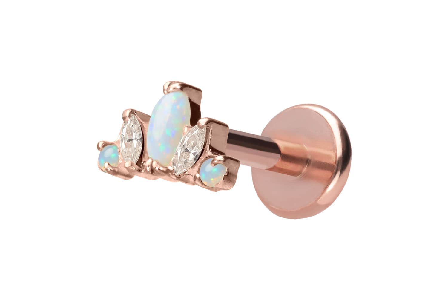 Titan Labret mit Push Fit LOTUSBLÜTE von Piercingline