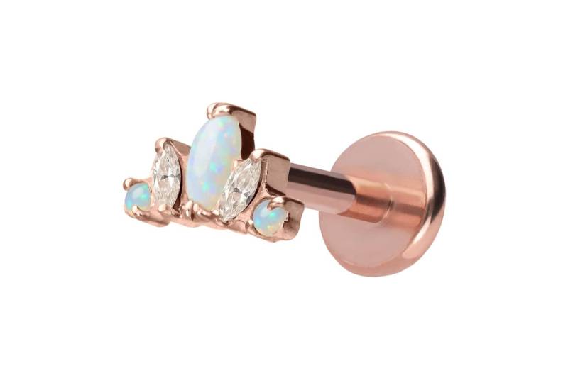 Titan Labret mit Push Fit LOTUSBLÜTE von Piercingline