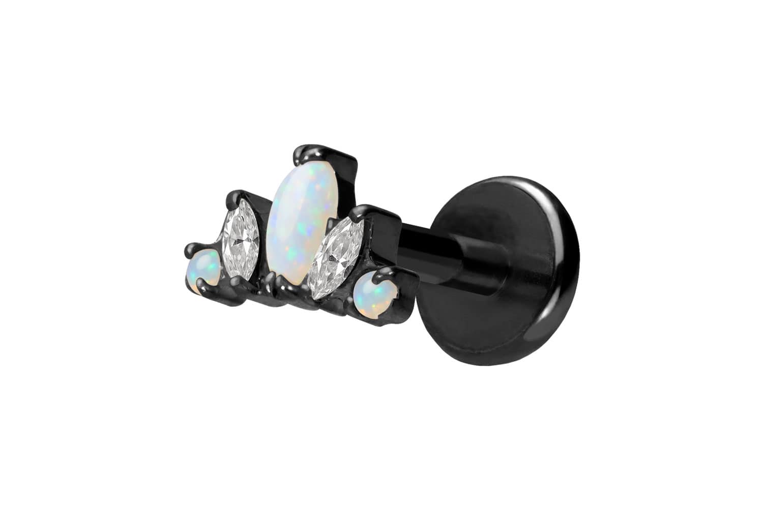 Titan Labret mit Push Fit LOTUSBLÜTE von Piercingline