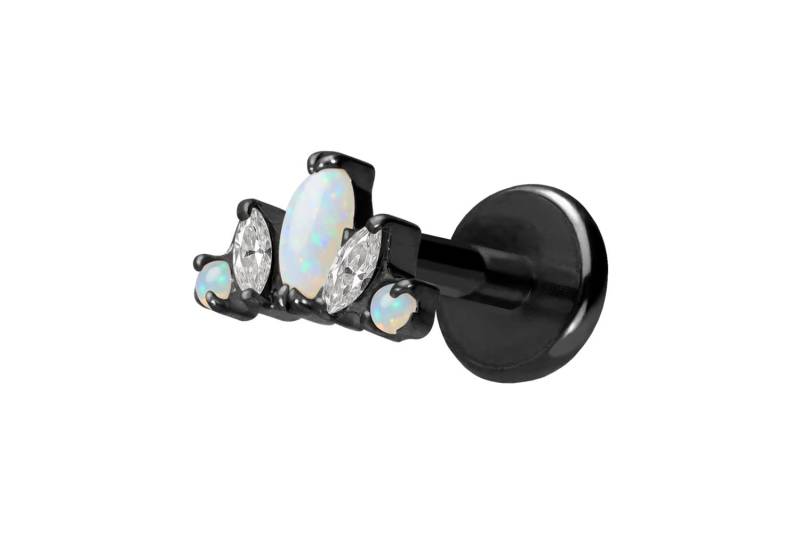 Titan Labret mit Push Fit LOTUSBLÜTE von Piercingline