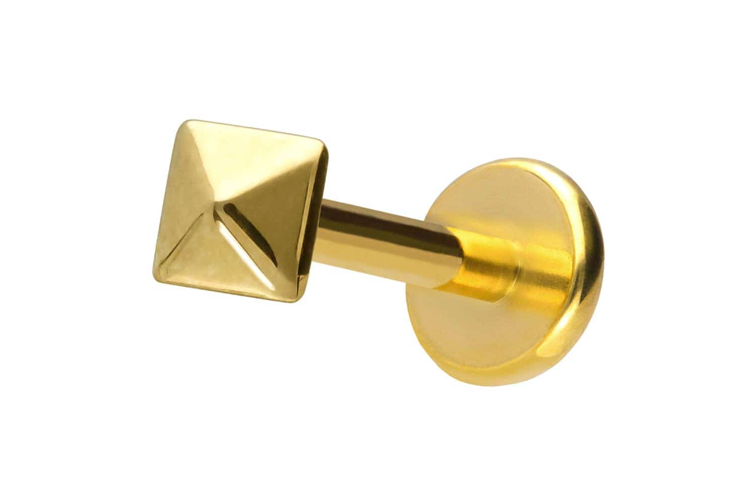 Titan Labret mit Push Fit PYRAMIDE von Piercingline