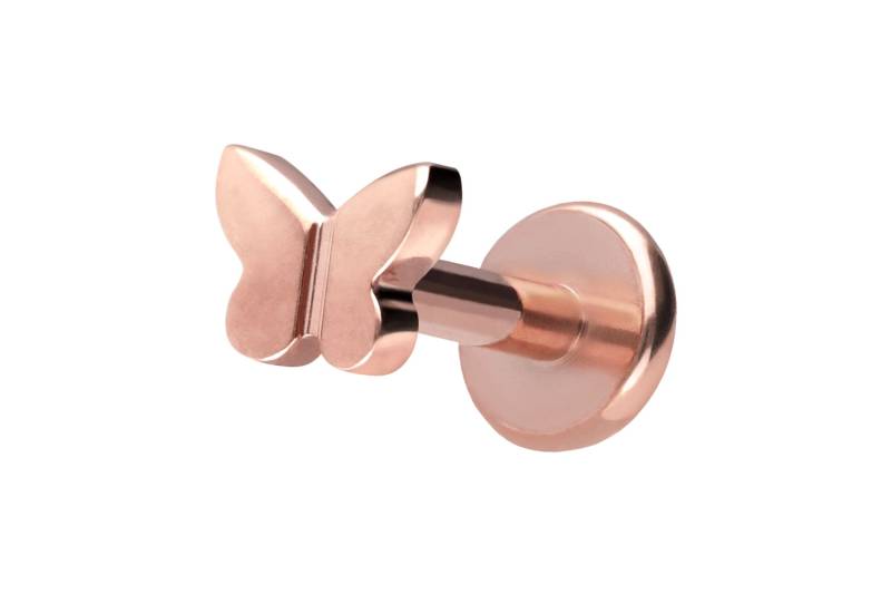 Titan Labret mit Push Fit SCHMETTERLING von Piercingline