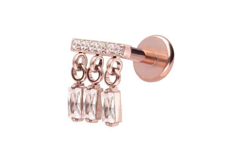 Titan Labret mit Push Fit WINDSPIEL von Piercingline