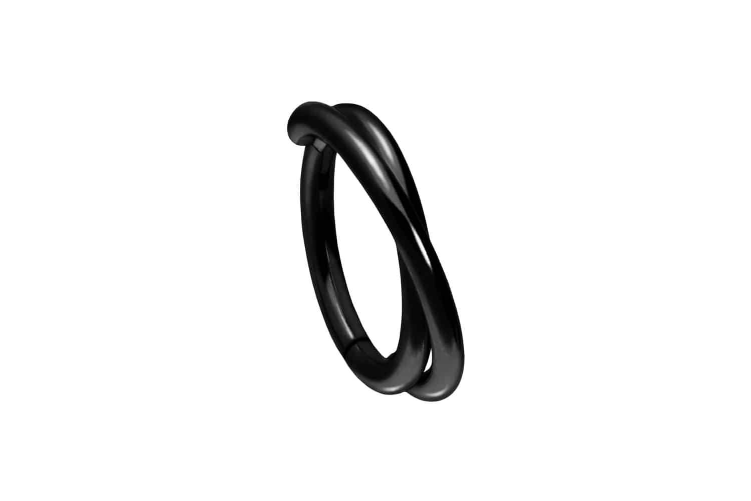 Titan Segmentring Clicker 2 RINGE ÜBERKREUZT von Piercingline