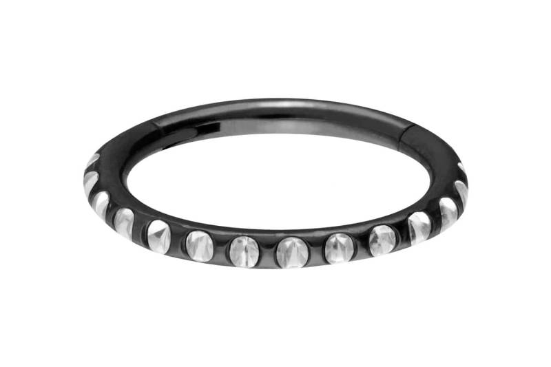 Titan Segmentring Clicker KRISTALLE + EPOXY von Piercingline