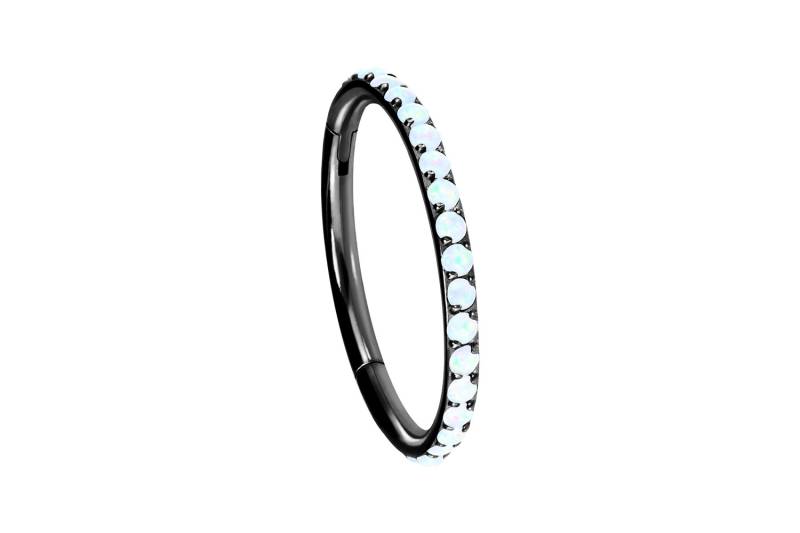 Titan Segmentring Clicker SYNTHETISCHE OPALE von Piercingline