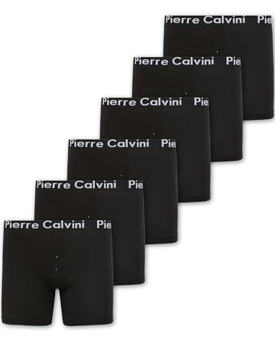 Pierre Calvini (6/12-Pack) Herren Boxershorts Mit Elastischem Bund | Button-Fly im Stretch-Fit-Design | Multipack von Pierre Calvini