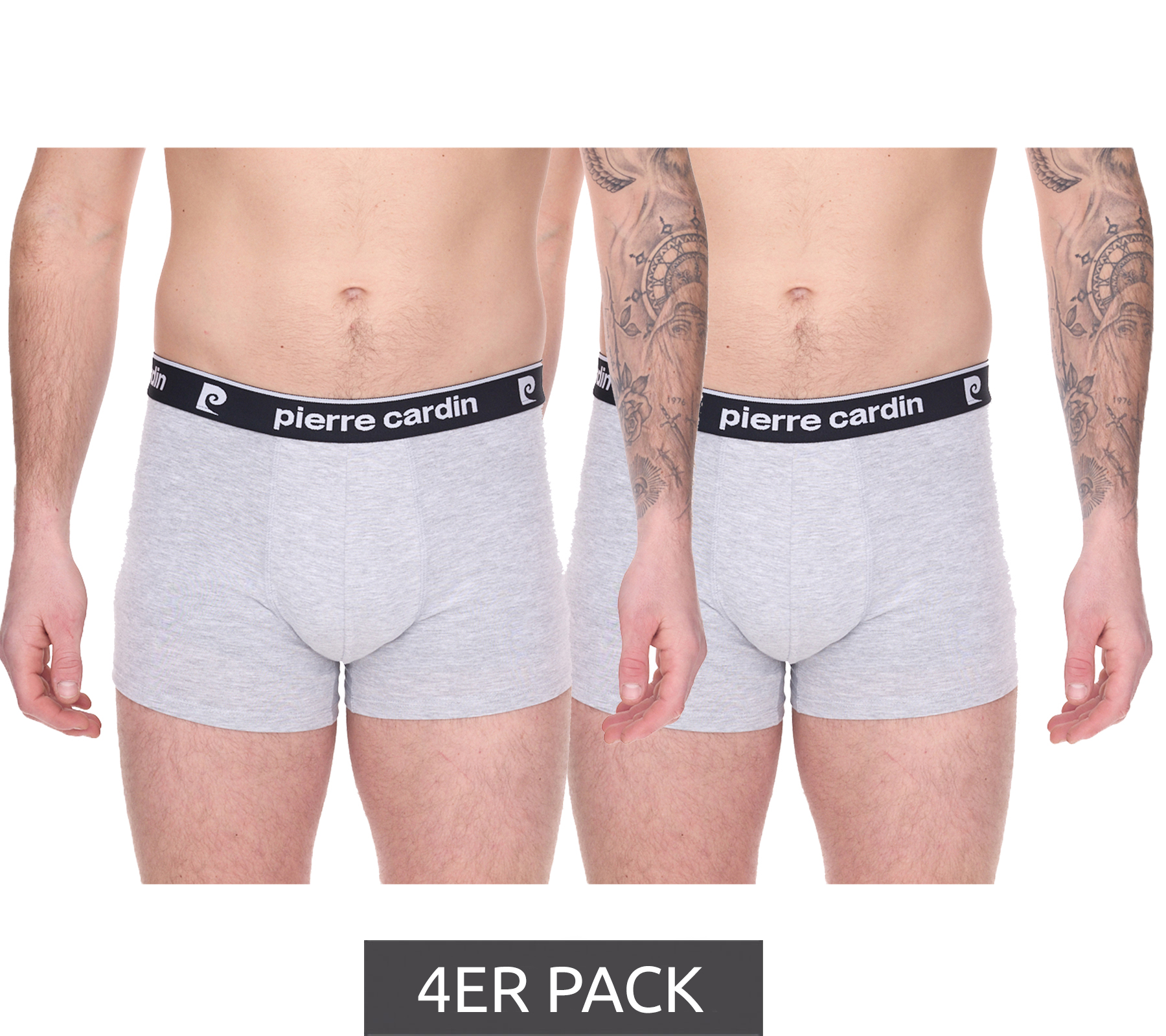 4er Pack Pierre Cardin Herren Baumwoll-Boxershorts Unterwäsche R808 6500 Grau von Pierre Cardin