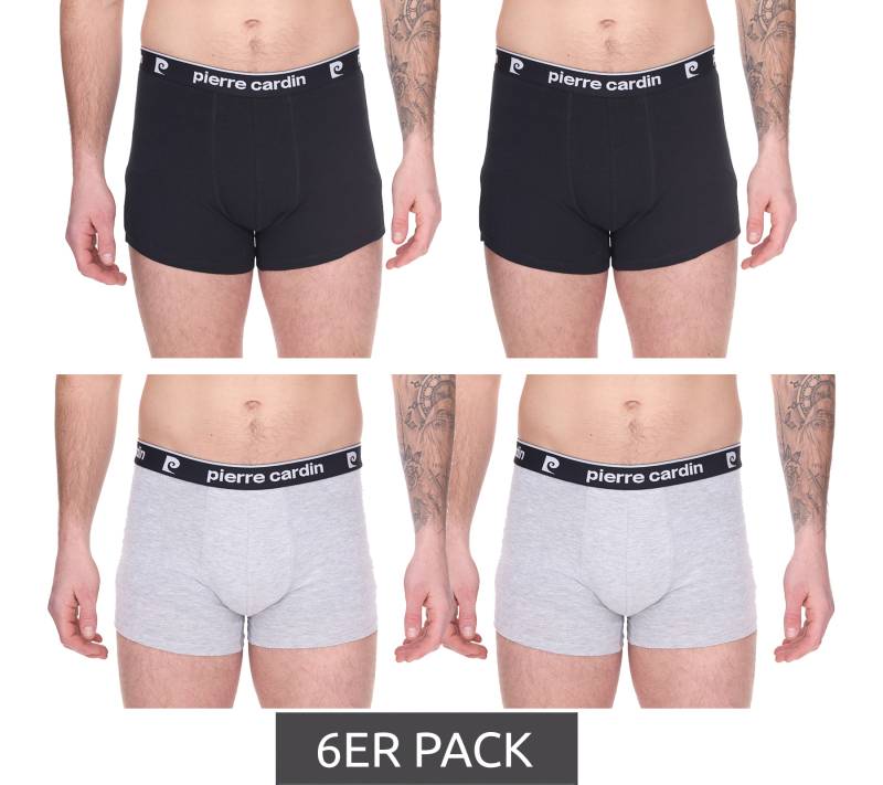 6er Pack Pierre Cardin Herren Baumwoll-Boxershorts Unterwäsche R808 Schwarz oder Grau von Pierre Cardin
