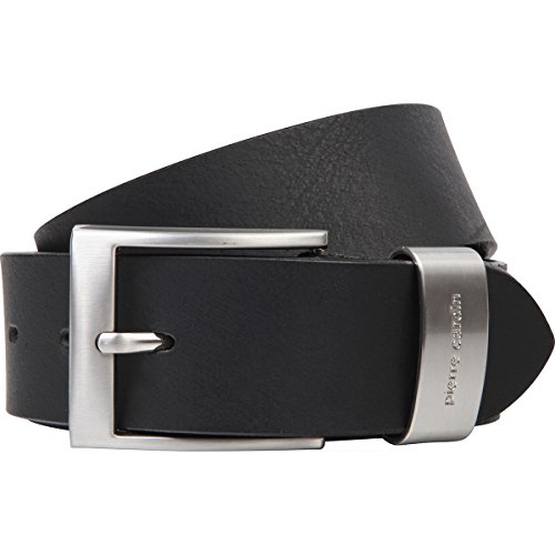 Pierre Cardin Leder-Gürtel Herren 40 mm breit, Gürtel Herren Vollrindleder mit Metallschlaufe schwarz, Size:130 von Pierre Cardin