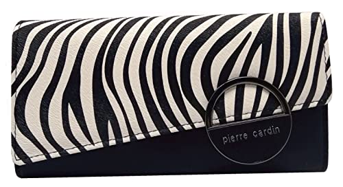 PIERRE CARDIN Damen Geldbörse Groß, Jenuos Geldbeutel Gross Lang Portmonee Portemonnaie Elegant Handtasche Geldbörsen Leder Geldtasche Viele Karten mit Reißverschluss-Tasche für Frauen von PIERRE CARDIN