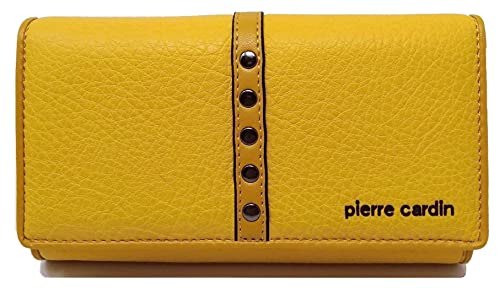 PIERRE CARDIN Damen Geldbörse Groß, Jenuos Geldbeutel Gross Lang Portmonee Portemonnaie Elegant Handtasche Geldbörsen Leder Geldtasche Viele Karten mit Reißverschluss-Tasche für Frauen von Pierre Cardin