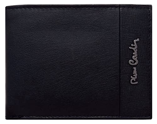 Pierre Cardin Herren Geldbörse, Geldbörse, echtes Leder,Slim, Man, Small Thin RFID, Gift, Wallet,Geldbeutel, Leder, Banknotenhalter,Jungen Geldbörse von Pierre Cardin