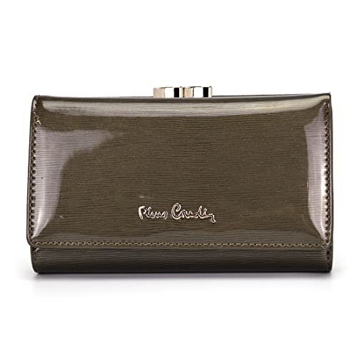 Pierre Cardin 05 Line 108, Damen Geldbörse, Naturleder, 18 Kartenfächer, Münz- und Geldscheinfächer, 8x14x3 cm, Grau von Pierre Cardin