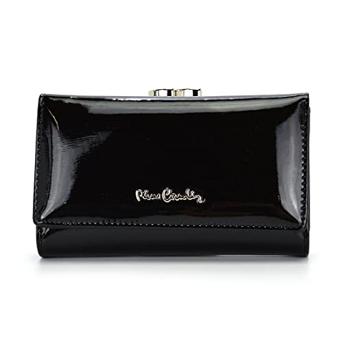 Pierre Cardin 05 Line 108, Damen Geldbörse, Naturleder, 18 Kartenfächer, Münz- und Geldscheinfächer, 8x14x3 cm, Schwarz von Pierre Cardin