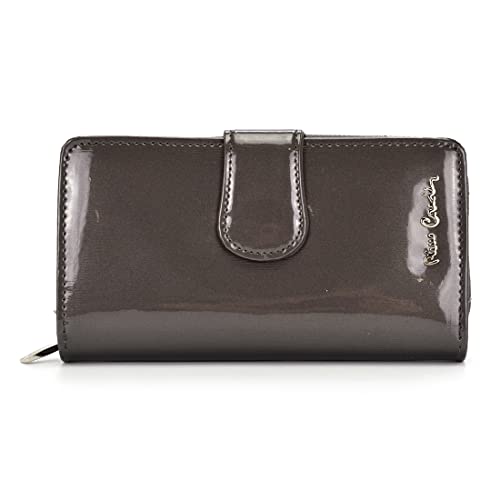 Pierre Cardin 05 Line 116, Damen Geldbörse, Naturleder, 18 Kartenfächer, Münz- und Geldscheinfächer, 17x9x3 cm, Grau von Pierre Cardin