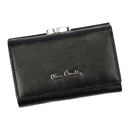 Pierre Cardin 06 Italy 117, Kleine Damen Geldbörse, Damengeldbörse, quadratisch, Münzfach, 2 getrennte Fächer, 6 Kartenfächer, geschlossener Clip, Naturleder, schwarz, 8,5 x 12 x 3 cm Pierre Cardin 06 Italy 117, Kleine Damen Geldbörse, Damengeldbörse, quadratisch, Münzfach, 2 getrennte Fächer, 6 Kartenfächer, geschlossener Clip, Naturleder, schwarz, 8,5 x 12 x 3 cm von Pierre Cardin